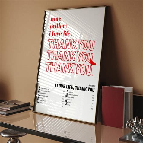 I Love Life Thank You Poster Mac Miller - Etsy