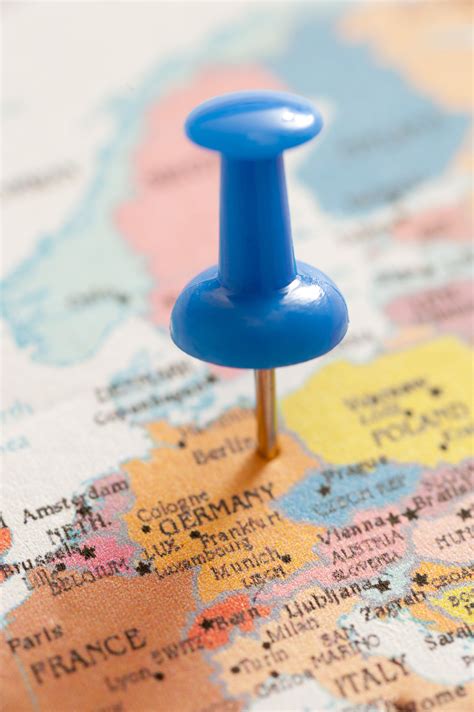 Free Image of Thumb Tack Marking Location of Berlin on Map | Freebie.Photography
