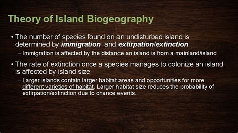 Theory of Island Biogeography Notes Why do more