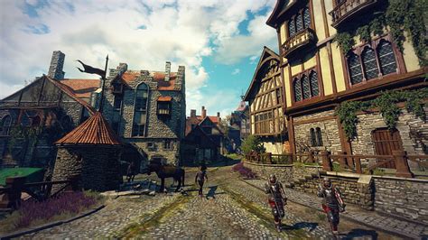 HD wallpaper: road, the city, soldiers, the witcher 3 wild hunt ...