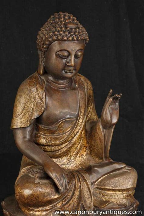 Bronze Burmese Buddha Statue Meditation Pose Buddhist Casting Buddhism