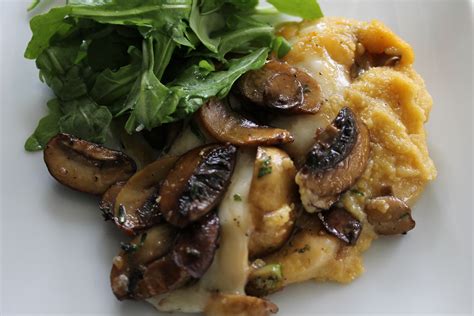 » Polenta with Sauteed Mushrooms Shredded Sprout