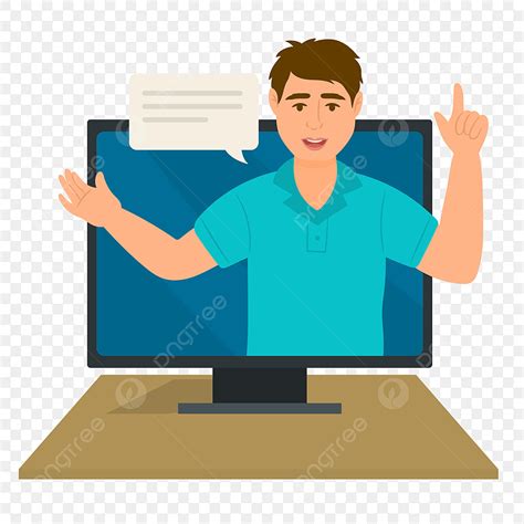 Gambar Guru Mengajar Kelas Online, Pengajaran, Web, Kelas PNG dan Vektor dengan Background ...