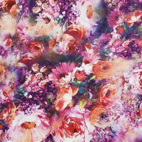 Crepe de Chine Digital Print: Pink Blooms - Cowboy Images "Wild Rags"