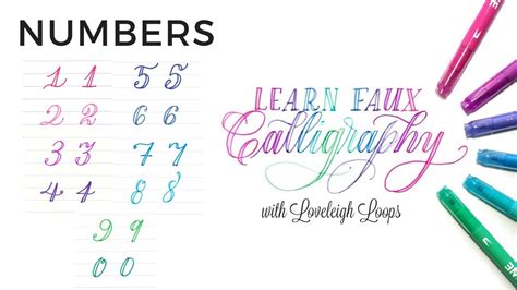 Fancy Calligraphy Numbers