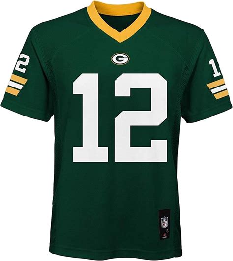 Aaron Rodgers Green Bay Packers NFL Jungen Youth 8-20 Green Home Mid-Tier Jersey: Amazon.de ...