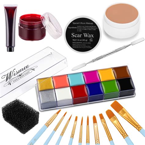 Wismee Pro SFX Makeup Special Effects Kit 12 Colors Face Body Paint Oil ...