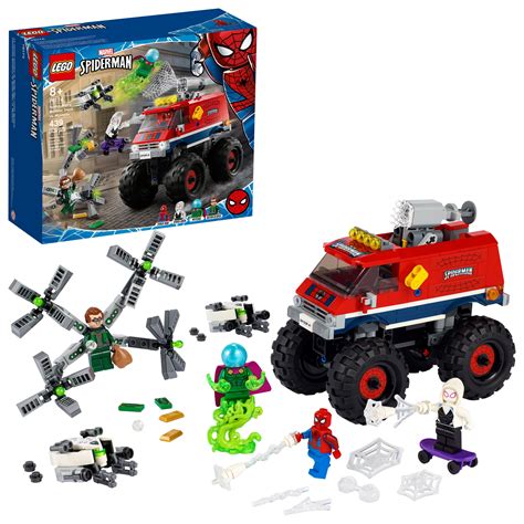 LEGO Marvel Spider-Man: Spider-Man's Monster Truck vs. Mysterio 76174; Cool Construction Toy ...