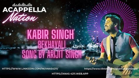 Bekhayali song (Kabir Singh) Shahid Kapoor | #acappella - YouTube