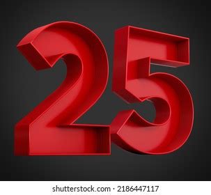 3d Illustration Red Number 25 Twenty Stock Illustration 2186447117 | Shutterstock