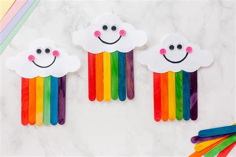 Rainbow Popsicle Sticks Craft - Made To Be A Momma