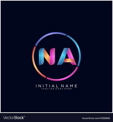 Na letter logo icon design template elements Vector Image