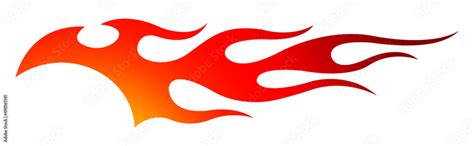 Flame car decal fire car sticker vector art silhouette graphic on white background Stock Vector ...