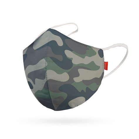 Camo Print Face Mask For Boys-Camouflage - Green O Ganic