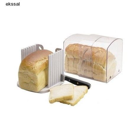 Bread Storage Container Box Expandable Slicer Guide Kitchen Craft Loaf ...