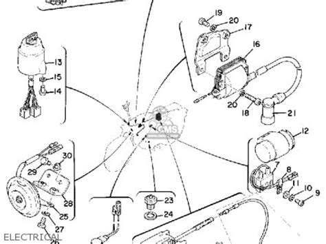 Yamaha RS100 1976 USA parts lists and schematics