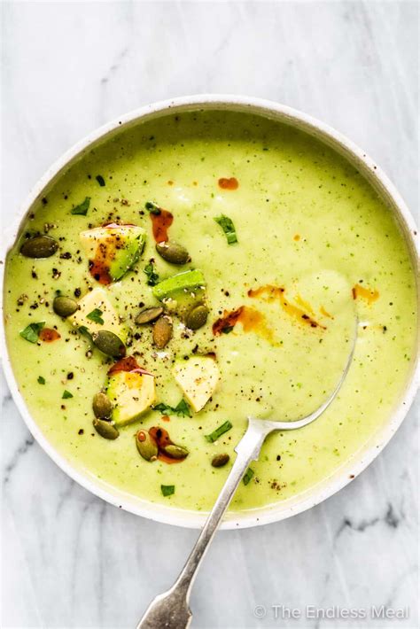 Creamy Avocado Soup (10 minute recipe!) - The Endless Meal®