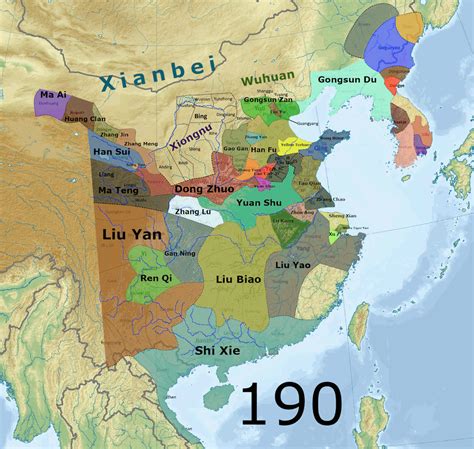 Map of China's Three Kingdoms 190-280 AD : r/MapPorn