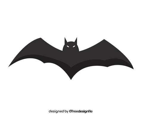 Black bat clipart vector free download