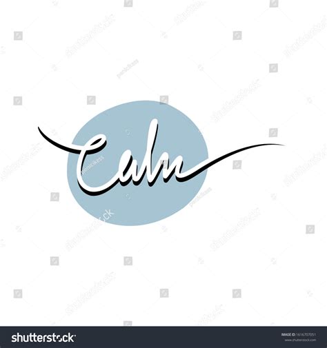 Calm Hand Drawn Typography Logo Design: vector de stock (libre de ...