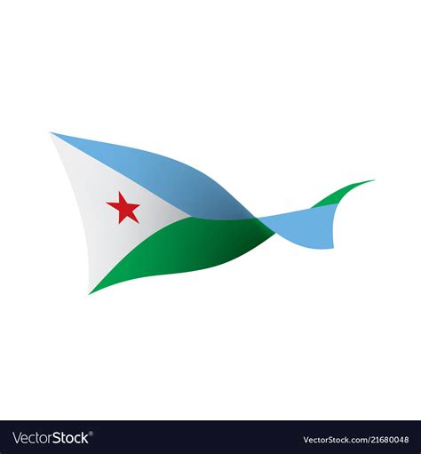 Djibouti flag Royalty Free Vector Image - VectorStock