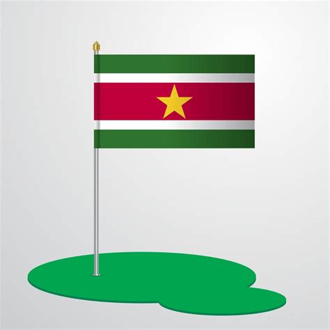 Suriname Flag Pole 14021724 Vector Art at Vecteezy