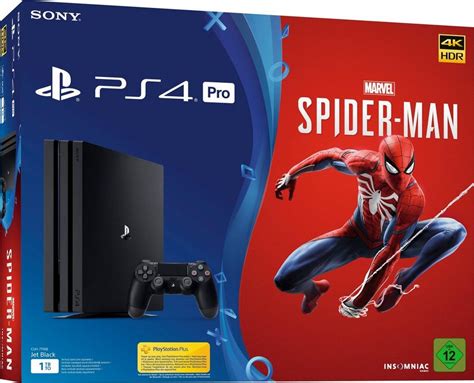 PlayStation 4 Pro 1TB (Bundle, inkl. Spider-Man + Wireless-Controller ...