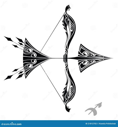 Sagittarius Zodiac Symbol Tattoo Design