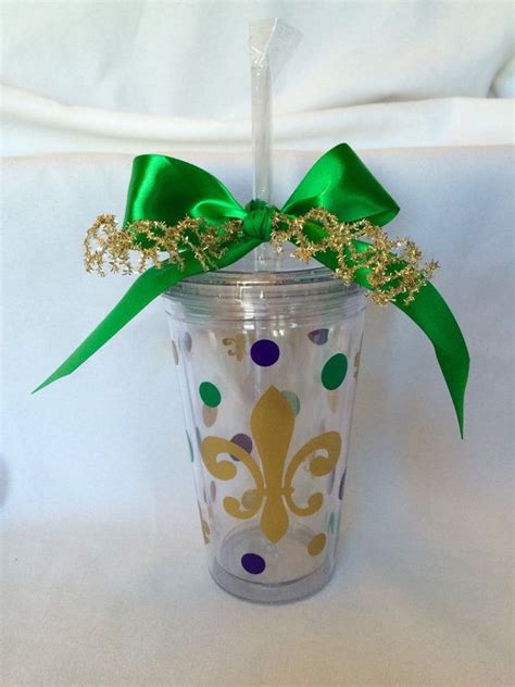 Mardi Gras tumbler, Mardi Gras Parade Cups, New Orleans style Mardi ...