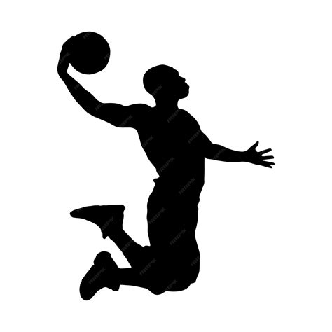 Premium Vector | Silhouettes of basketball players