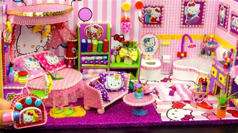 Diy Miniature Hello Kitty Dollhouse Bedroom And Bathroom - Bedroom Poster