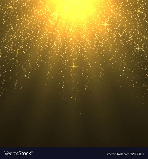 Background with warm sun rays light effect Vector Image