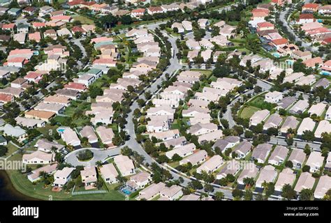 aerial view of housing community Stock Photo - Alamy