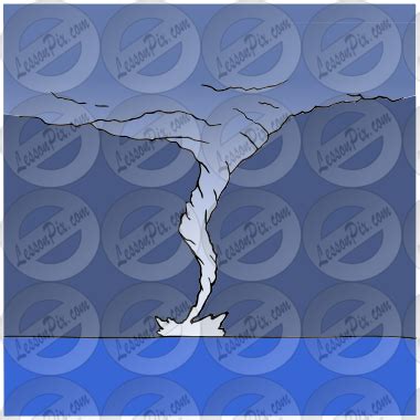 Waterspout Picture for Classroom / Therapy Use - Great Waterspout Clipart