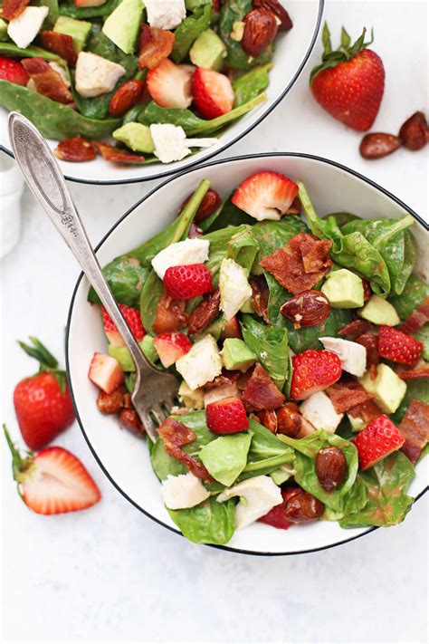 Strawberry Chicken Salad with Strawberry Balsamic Dressing • One Lovely ...