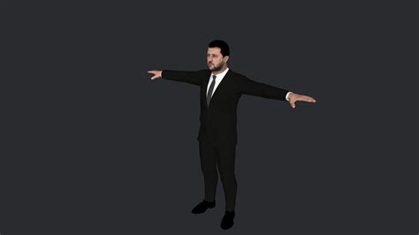 Volodymyr Zelenskyy Hyper Realistic Full Body Fully Rigged 3D Character ...