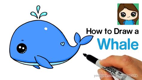 How to Draw a Baby Whale Cute and Easy - YouTube