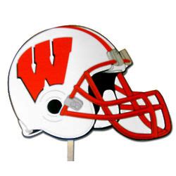 Wisconsin Badgers Football Helmet Lawn Ornament - FindGift.com