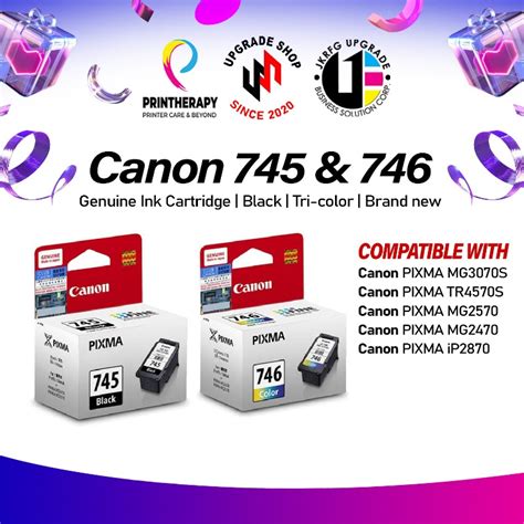 CANON PIXMA PG-745 & CL-746 | Black and Tri-Colour Ink Cartridge, Computers & Tech, Printers ...