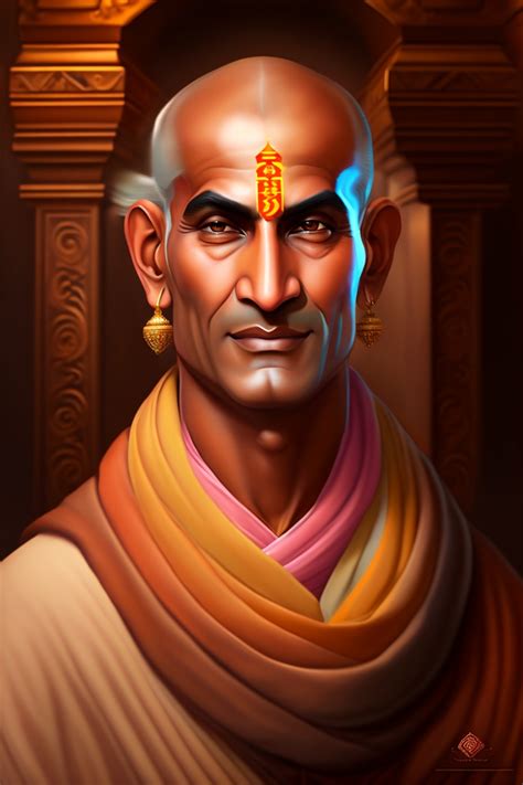 Lexica - Portrait of an ancient Hindu brahmin monk chanakya, digital ...