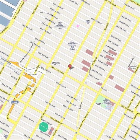 New York map times square - ToursMaps.com