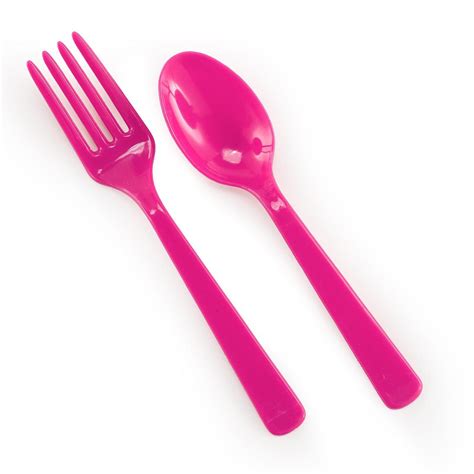 Forks & Spoons - Hot Pink