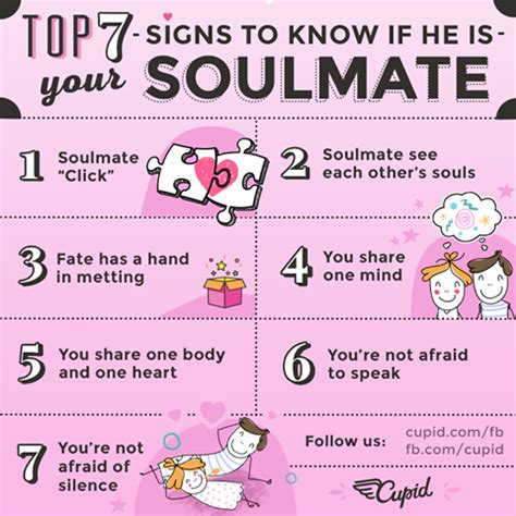 Top 7 Signs to Know If He Is Your Soulmate View More @ http://www.liveinfographic.com/ #Best ...