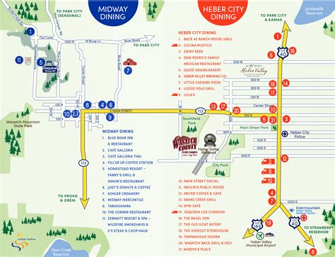 Heber Valley and Midway Dining Map – Heber Valley Guide