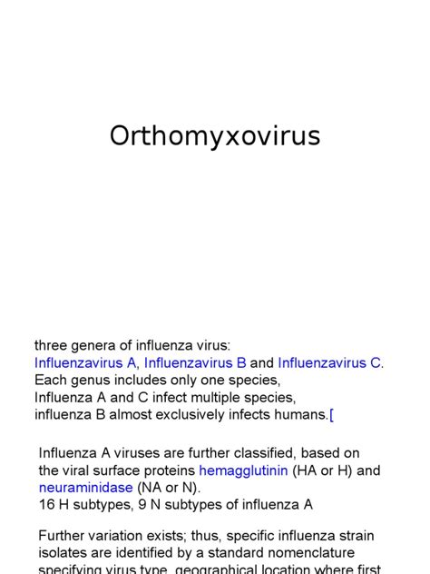 Orthomyxovirus | PDF | Influenza A Virus | Influenza