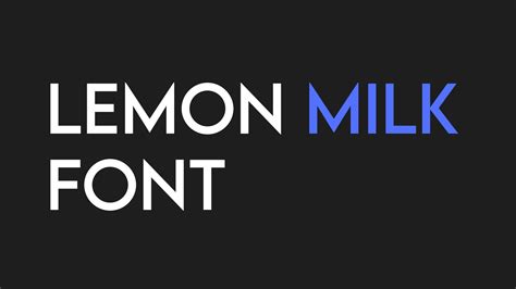 Lemon Milk Font Free Download