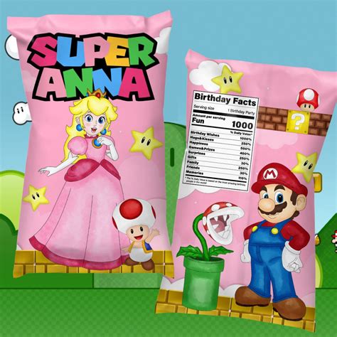 Princess Peach Party Favors Super Mario Party Favors Super - Etsy