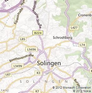 Solingen Map - Germany