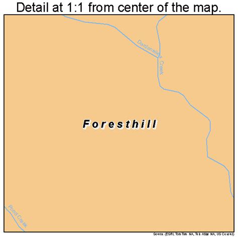 Foresthill California Street Map 0624834