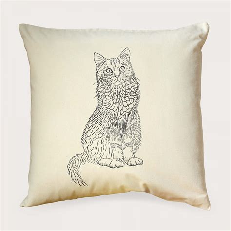 Cat Print Cushion Cover | Bird the Artist